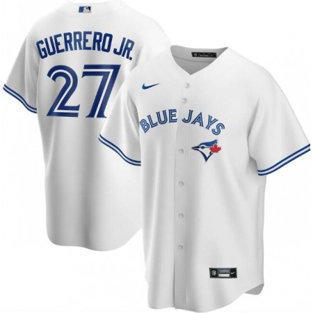 Men's Toronto Blue Jays #27 Vladimir Guerrero Jr. White Cool Base Stitched Jersey