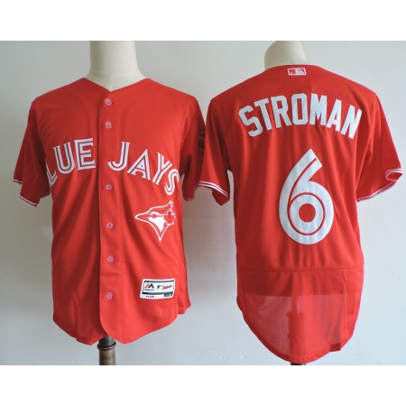 Men's Toronto Blue Jays #6 Marcus Stroman Red Elite Stitched MLB Jersey