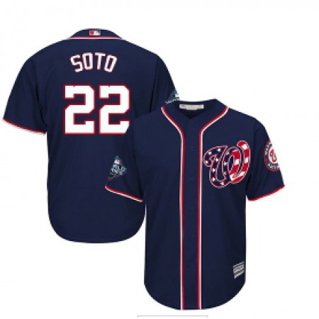 Men's Washington Nationals #22 Juan Soto Navy 2019 World Series Bound Cool Base Stitched MLB Jersey