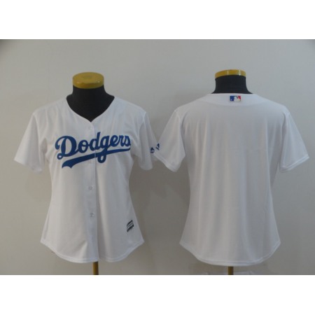 Women's Los Angeles Dodgers White Cool Base Stitched MLB Jersey(Run Small)