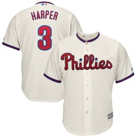 Women's Philadelphia Phillies #3 Bryce Harper Majestic White Home Cool Base Stitched MLB Jersey(Run Small)