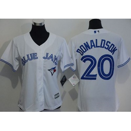 Blue Jays #20 Josh Donaldson White Women's Home Stitched MLB Jersey