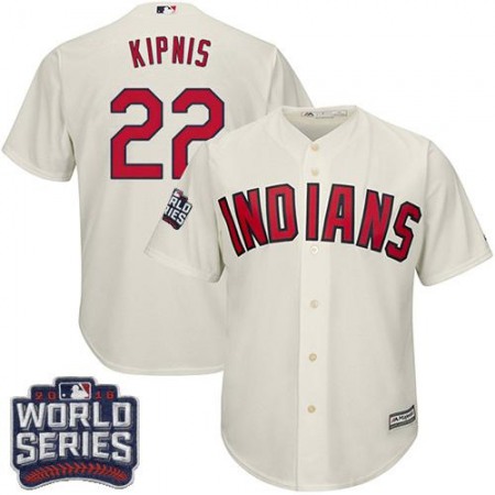 indians #22 Jason Kipnis Cream Alternate 2016 World Series Bound Stitched Youth MLB Jersey