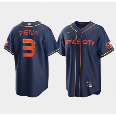 Youth Houston Astros #3 Jeremy Pena 2022 Navy City Connect Stitched Jersey