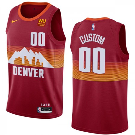 Denver Nuggets Customized Red 2020-21 City Edition Stitched NBA Jersey