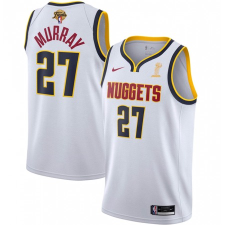 Men's Denver Nuggets #27 Jamal Murray White 2023 Finals Association Edition Stitched Basketball Jersey