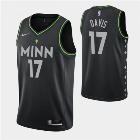 Men's Minnesota Timberwolves #17 Ed Davis 2020-21 Black City Edition Stitched Jersey