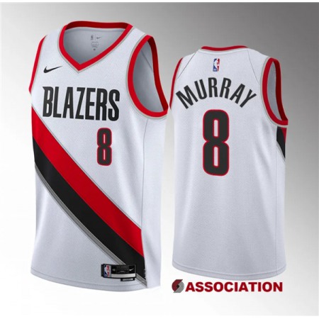 Men's Portland Trail Blazers #8 Kris Murray White 2023 Draft Association Edition Stitched Basketball Jersey