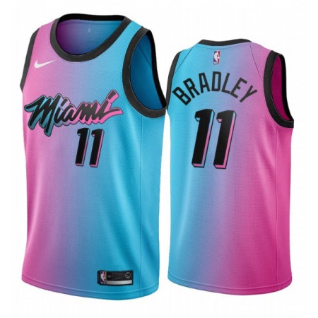 Men's Miami Heat #11 Avery Bradley 2020-21 Blue/Pink City Edition Stitched Jersey