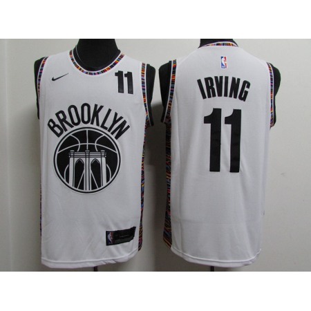 Men's Brooklyn Nets #11 Kyrie Irving White New City Edition Stitched Jersey