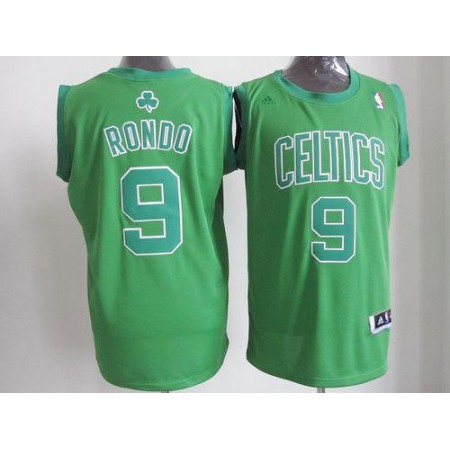 Celtics #9 Rajon Rondo Green Big Color Fashion Stitched NBA Jersey