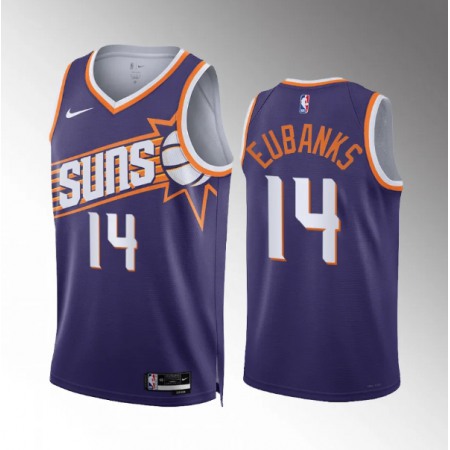 Men's Phoenix Suns #14 Drew Eubanks Purple Icon Edition Stitched Basketball Jersey