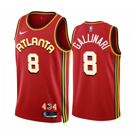 Men's Atlanta Hawks #8 Danilo Gallinari 2022/23 Red Icon Edition Stitched Jersey