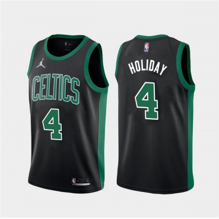 Men's Boston Celtics #4 Jrue Holiday Black 2023 Statement Edition Stitched Basketball Jersey