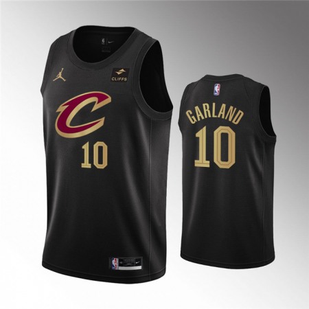 Men's Cleveland Cavaliers #10 Darius Garland Black Statement Edition Stitched Basketball Jersey