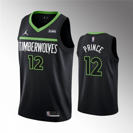 Men's Minnesota Timberwolves #12 Taurean Prince Black Statement Edition Stitched Jersey