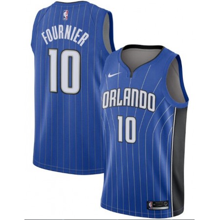 Men's Orlando Magic #10 Evan Fournie Royal Icon Edition Stitched Swingman Jersey