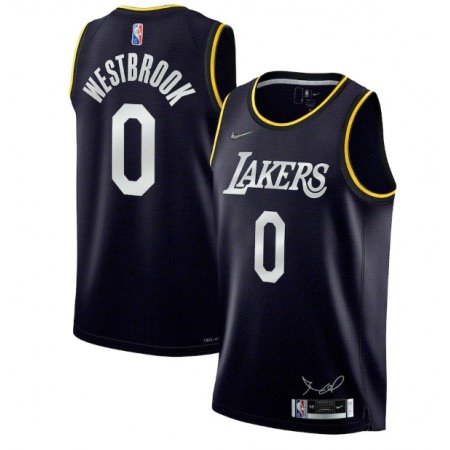 Men's Los Angeles Lakers #0 Russell Westbrook 2022 Black 75th Anniversary Select Series MVP Swingman Jersey