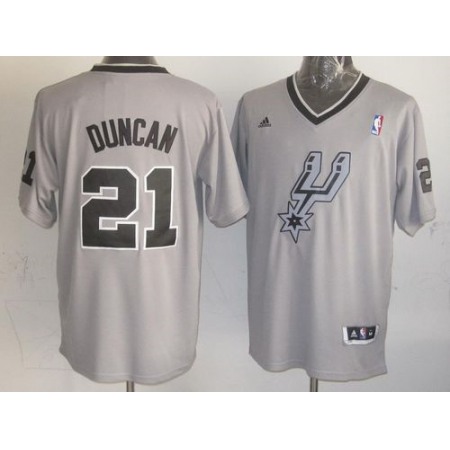 Spurs #21 Tim Duncan Grey 2013 Christmas Day Swingman Stitched NBA Jersey