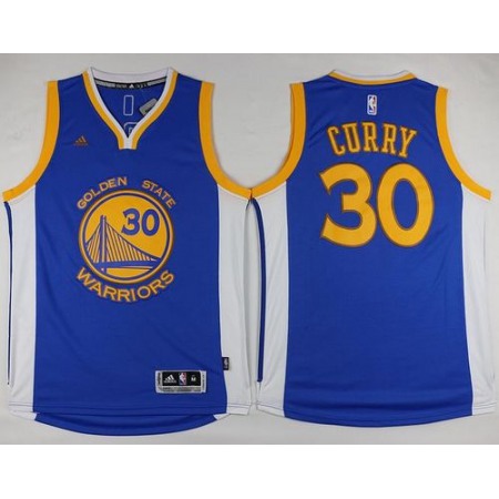 Warriors #30 Stephen Curry Blue Swingman Stitched NBA Jersey