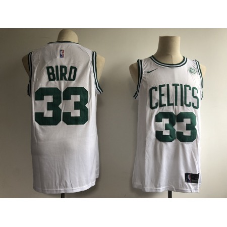 Men's Boston Celtics #33 Larry Bird White Swingman Stitched NBA Jersey