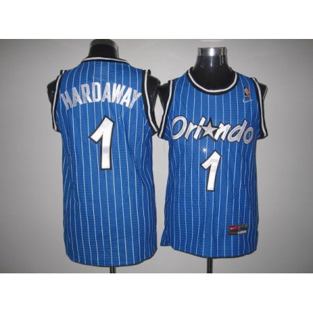 Magic #1 Penny Hardaway Stitched Blue Throwback NBA Jersey