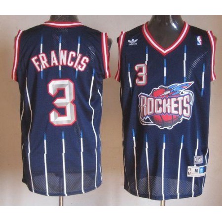 Rockets #3 Steve Francis Navy Throwback Stitched NBA Jersey