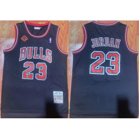 Men's Chicago Bulls #23 Michael Jordan Black 1997-98 Stitched Jersey