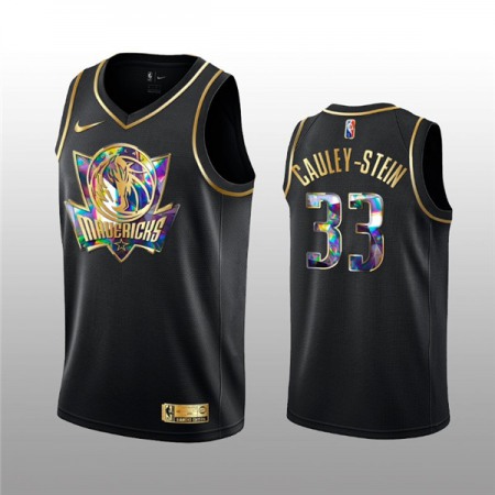 Men's Dallas Mavericks #33 Willie Cauley-Stein 2021/22 Black Golden Edition 75th Anniversary Diamond Logo Stitched Basketball Jersey