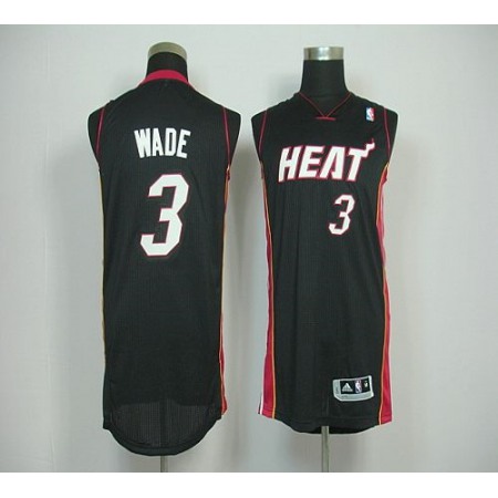 Revolution 30 Heat #3 Dwyane Wade Black Stitched NBA Jersey