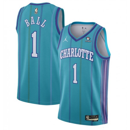 Men's Charlotte Hornets #1 LaMelo Ball Blue Stitched Basketball Jersey