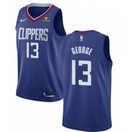 Men's Los Angeles Clippers #13 Paul George Blue Stitched NBA Jersey