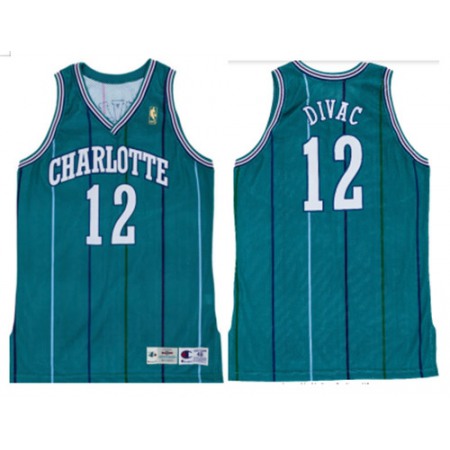 Men's New Orleans Hornets #12 Vlade Divac Light Blue Stitched Jersey