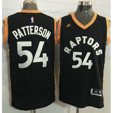 Raptors #54 Patrick Patterson Black/Gold Stitched NBA Jersey