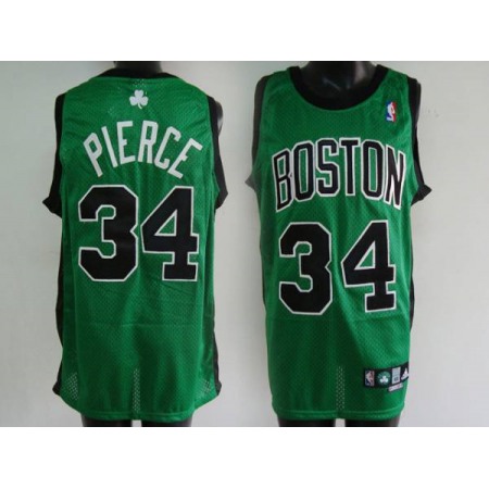 Celtics #34 Paul Pierce Stitched Green Black Number NBA Jersey