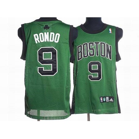 Celtics #9 Rajon Rondo Stitched Green Black Number NBA Jersey