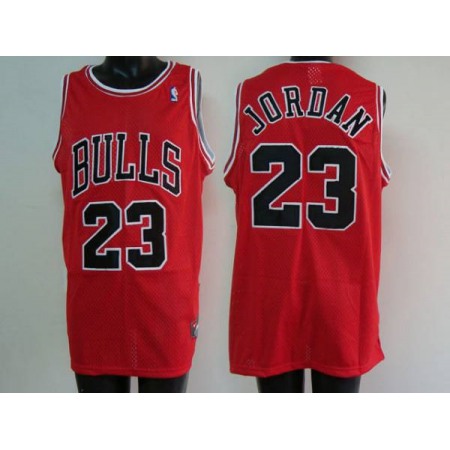 Bulls #23 Michael Jordan Stitched Red NBA Jersey