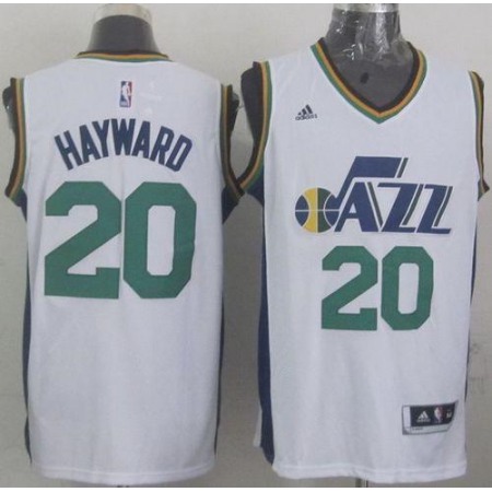 Revolution 30 Jazz #20 Gordon Hayward White Stitched NBA Jersey