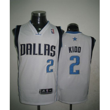 Revolution 30 Mavericks #2 Jason Kidd White Stitched NBA Jersey