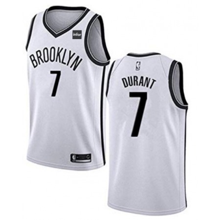 Men's Brooklyn Nets #7 Kevin Durant White Stitched NBA Jersey