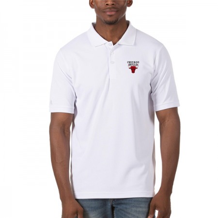 Men's Chicago Bulls Antigua White Legacy Pique Polo