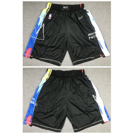 Men's Brooklyn Nets Black Shorts (Run Small)