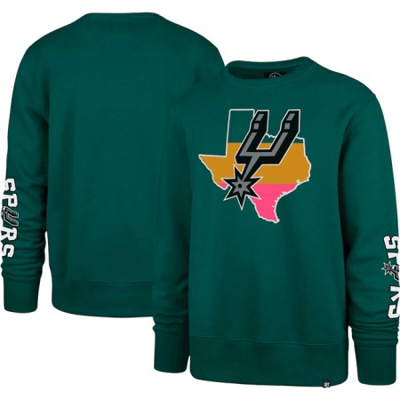 Men's San Antonio Spurs '47 Teal 2022/23 City Edition Two-Peat Headline Pullover Sweatshirt