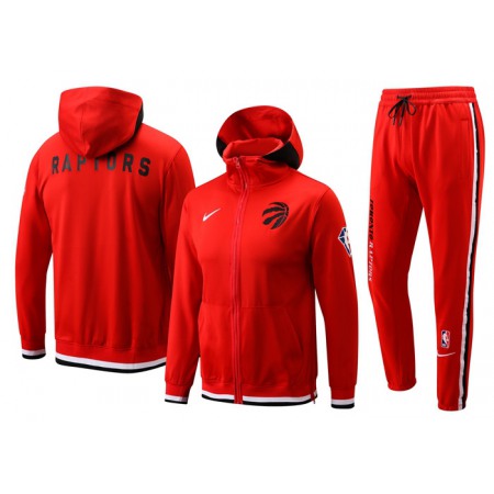 Men's Toronto Raptors 75th Anniversary Red Performance Showtime Full-Zip Hoodie Jacket And Pants Suit