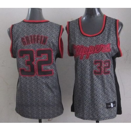 Clippers #32 Blake Griffin Grey Women's Static Fashion Stitched NBA Jersey