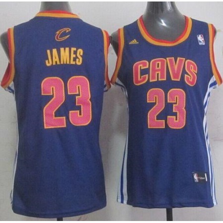 Cavaliers #23 LeBron James Light Blue Women's Fashion Stitched NBA Jersey