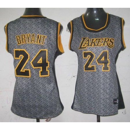 Lakers #24 Kobe Bryant Grey Women's Static Fashion Stitched NBA Jersey