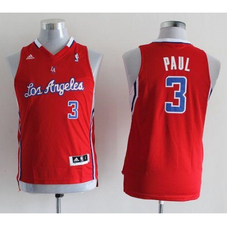 Clippers #3 Chris Paul Red Stitched Youth NBA Jersey