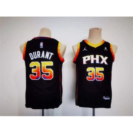 Youth Phoenix Suns #35 Kevin Durant Black 2022/23 Statement Edition Stitched Basketball Jersey