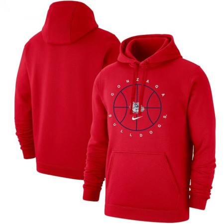 Men's Georgia Bulldogs Red Basketball Icon Club Fleece Pullover Hoodie